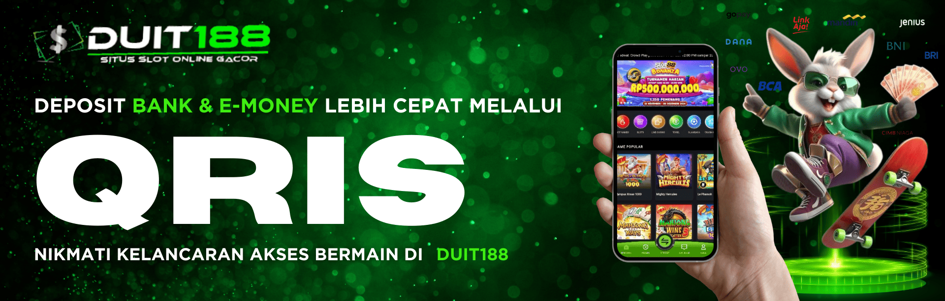 Duit188 Deposit QRIS & Unduk APK Nyaman Di Mainkan